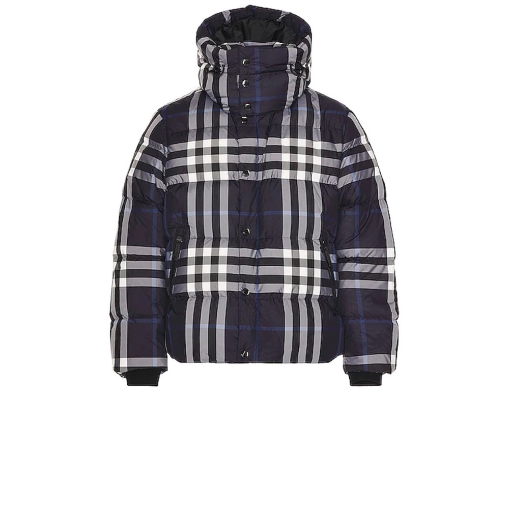 Burberry Larrick Check Jacket in White & Blue Check Small - Picture 2 of 4